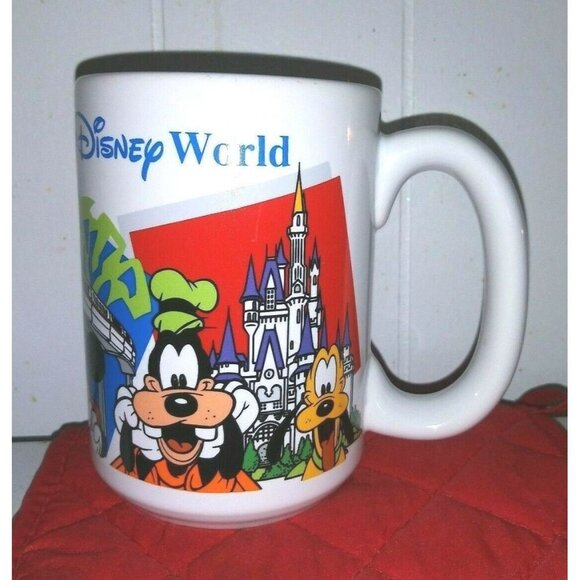 Vintage Disney MUG FAB 5 mickey mini goofy Donald Pluto MGM STUDIOS MOM collecti - Picture 1 of 9